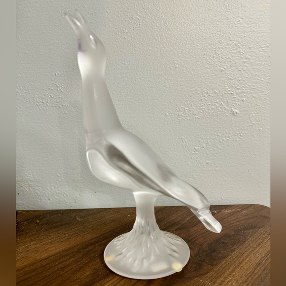 Lalique France Frosted Crystal Seagull Figurine Large - Picture 2 of 6